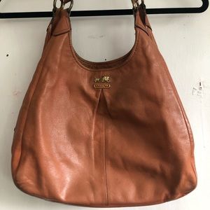 Camel color leather Coach Purse